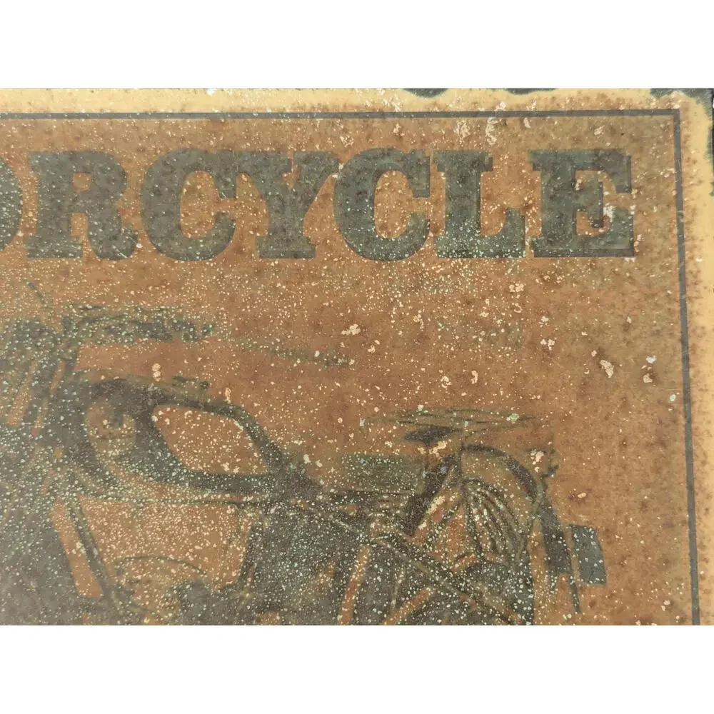 Vintage‎ 1910 Metal Motorcycle Sign 